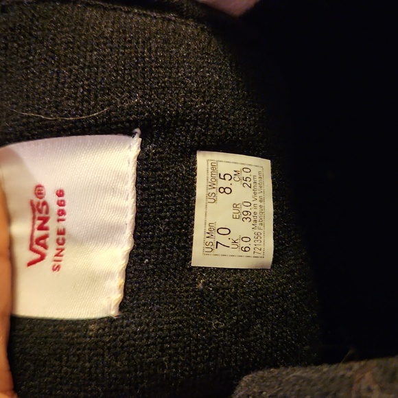 Vans Black and White Sneakers Classic Low-Top Design Chukka Push LS 7 M / 8.5 W - Picture 10 of 10